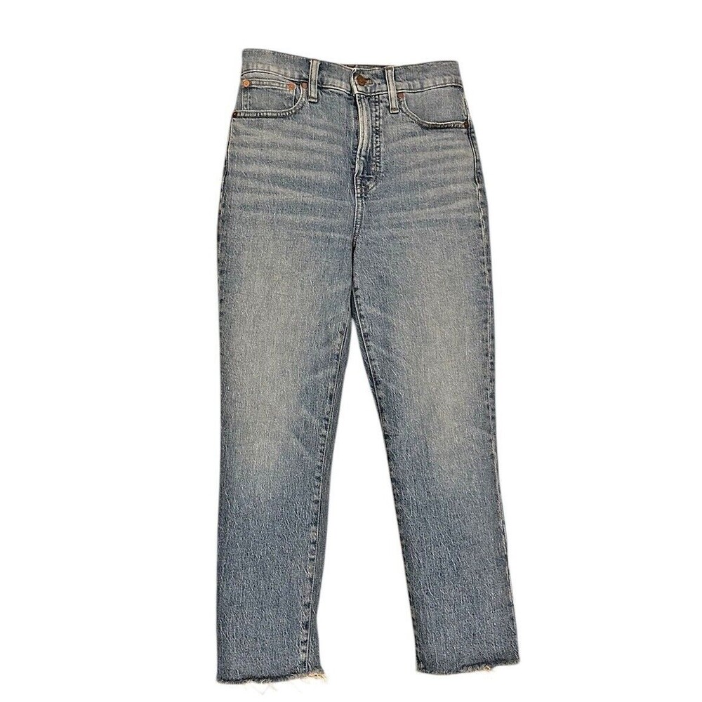 Madewell Sz 26 The Perfect Vintage Crop Jean Style #AF691 Raw Hem